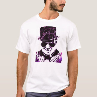Purpurfärgade retro Churchill T Shirt