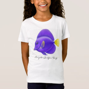 Purpurfärgade Sailfin Tangflickor behandla som et T-shirt