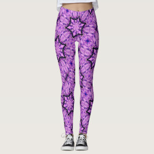 purpurfärgade sexhörningar leggings