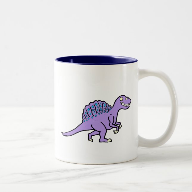Purpurfärgade Spinosaurus Två-Tonad Mugg (Höger)