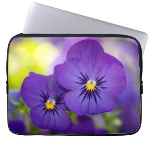 Purpurfärgade Violas Laptop Fodral