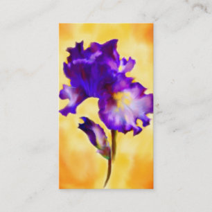 Purpurfärgade visitkortar för Iris (blomma) Visitkort