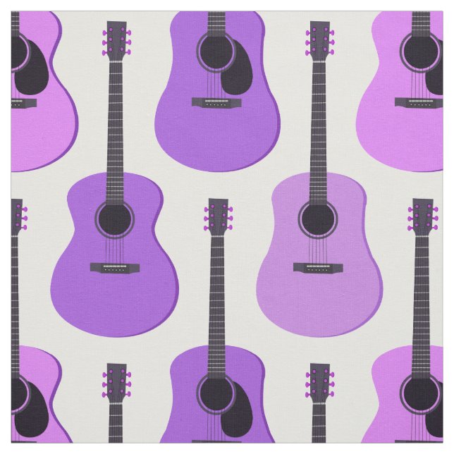 Purpurfärgat akustiskt gitarrmönster tyg (Provkarta)