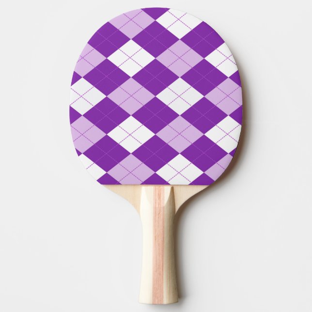 Purpurfärgat Argyle mönster Pingisracket (Framsidan)