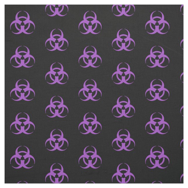 Purpurfärgat Biohazardsymbol Tyg (Provkarta)