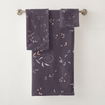 Purpurfärgat blom- tryck