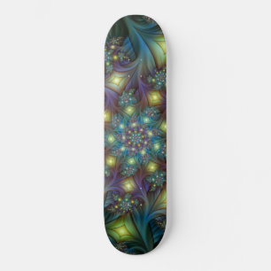 Purpurfärgat Fractalmönster för upplyst moderna Skateboard Bräda 20 Cm