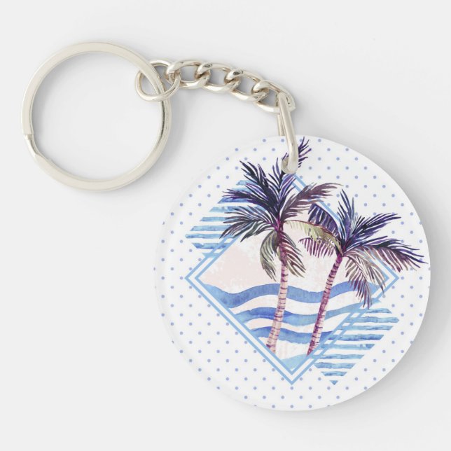 Purpurfärgat geometriskt palmträdmönster för (Framsidan)