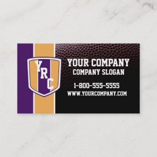 Purpurfärgat & guld- fotbollkort visitkort