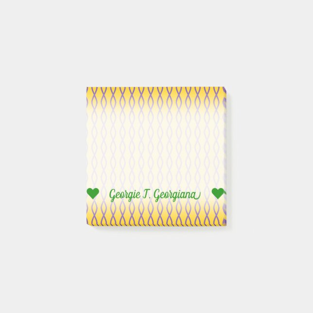 Purpurfärgat Kedja-Något liknande mönster på en Post-it Block (Framsida)