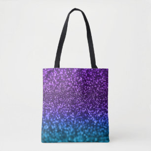 Purpurfärgat krickablåttOmbre glitter Bokeh Tygkasse