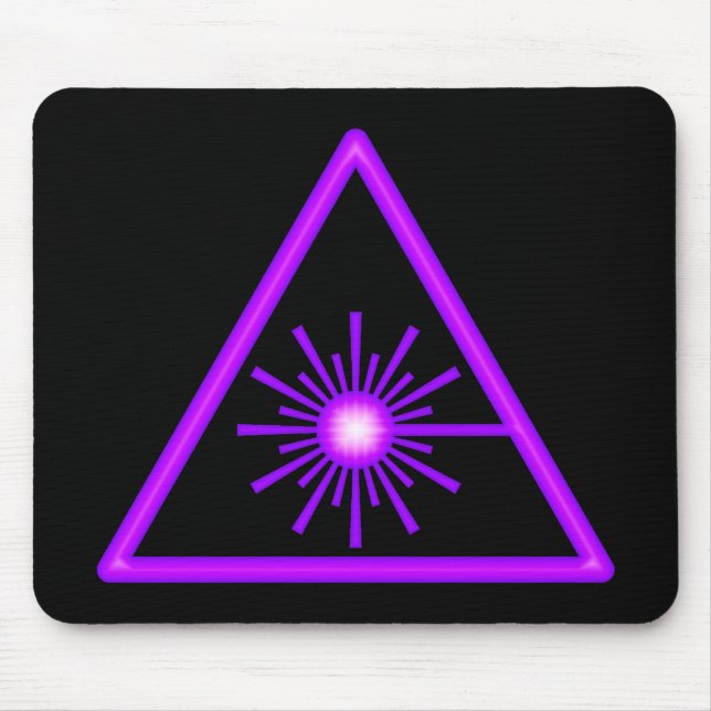 Purpurfärgat laser-symbol Mousepad Musmatta (Framsidan)