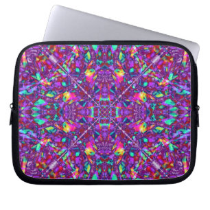 Purpurfärgat MandalaHippiemönster Laptop Fodral