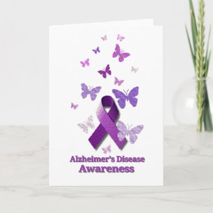 Purpurfärgat medvetenhetband: Alzheimers sjukdom Kort