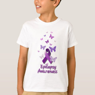 Purpurfärgat medvetenhetband: Epilepsi T Shirt
