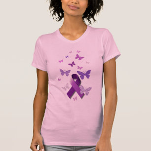 Purpurfärgat medvetenhetband tee