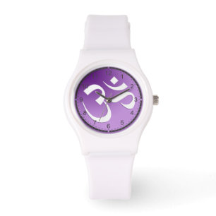 Purpurfärgat Om-symbol Armbandsur