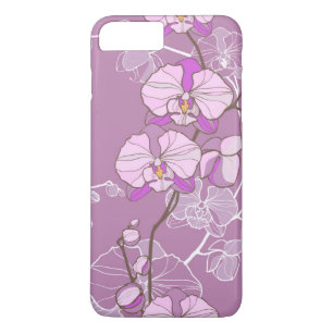 Purpurfärgat Orchidmönster