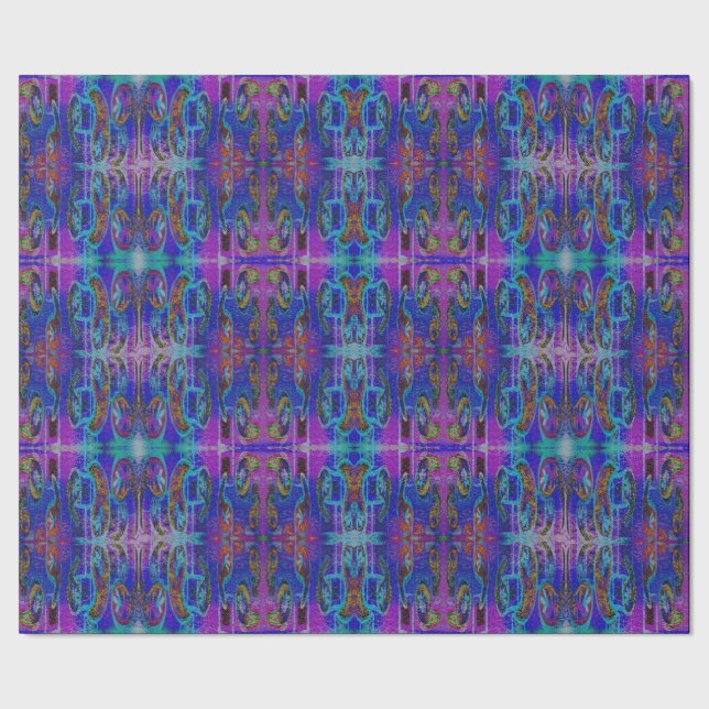 Purpurfärgat Paisley mönster Presentpapper (Seam)