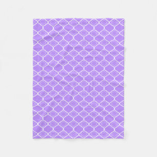 Purpurfärgat Quatrefoil för lavendel geometriskt Fleecefilt