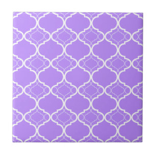 Purpurfärgat Quatrefoil för lavendel geometriskt Kakelplatta