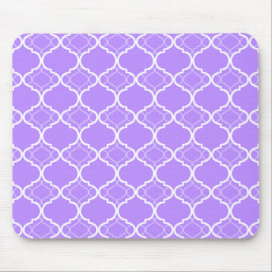 Purpurfärgat Quatrefoil för lavendel geometriskt Musmatta