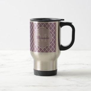 Purpurfärgat Quatrefoil för nätt lavendel Resemugg