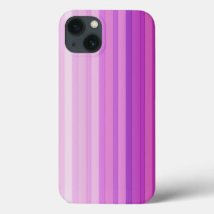 Purpurfärgat rosa fodral för randmönsteriPhone X