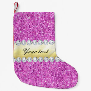Purpurfärgat Sequinsguld omkullkastar och Liten Julstrumpa