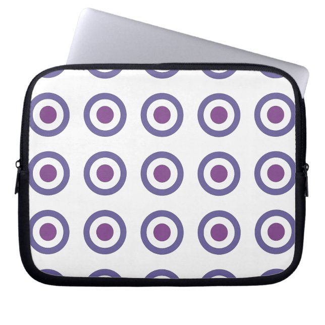 Purpurfärgat Tjur-öga Laptop Sleeve (Framsidan)