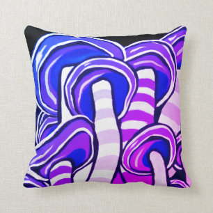 Purpurfärgat Trippy Psychedelic Kudde