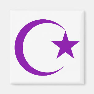 Purpurfärgat växande & Star.png Magnet