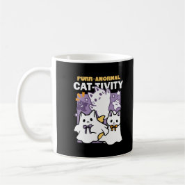 Purr-anormal katt-ktivitet - Halloween-kattdesign Kaffemugg