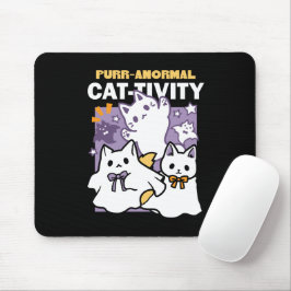 Purr-anormal katt-ktivitet - Halloween-kattdesign Musmatta