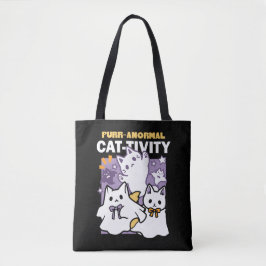 Purr-anormal katt-ktivitet - Halloween-kattdesign Tygkasse