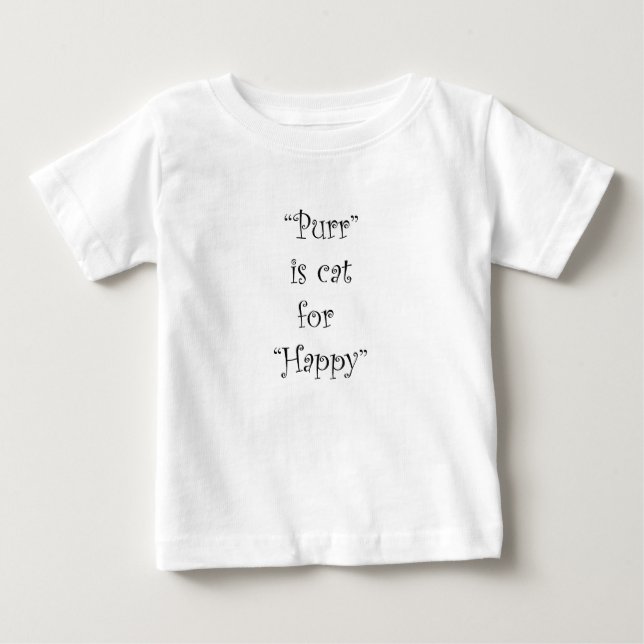 purr är katt för lycklig t-shirt (Framsida)