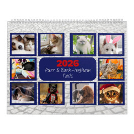 'Purr & Bark-ingham Tails' Pet Custom Kalender