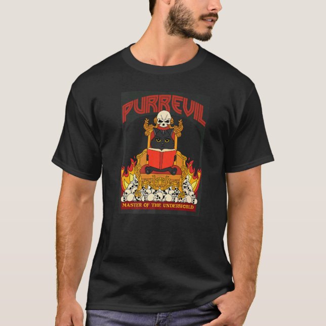 Purr Evil Master of the Underworld T Shirt (Framsida)
