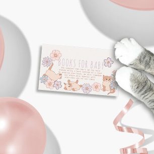 Purr-fec Shower Cats Blommigt Girl Bokar för Baby Tilläggskort