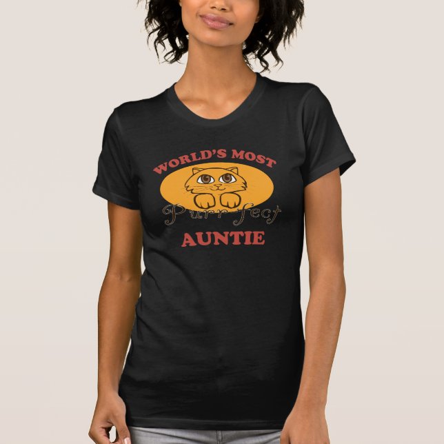 Purr-fect Auntie T-shirt (Framsida)