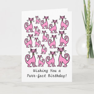 Purr-Fect Birthday Kort