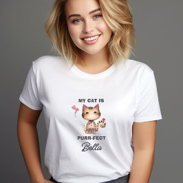 PURR-FECT CAT HEART NAMN T SHIRT