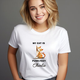 PURR-FECT CAT HEART NAMN T SHIRT