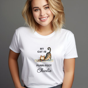 PURR-FECT CAT HEART NAMN T SHIRT