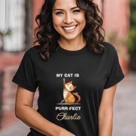 PURR-FECT CAT HEART NAMN T SHIRT