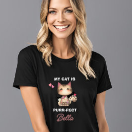 PURR-FECT CAT HEART NAMN T SHIRT