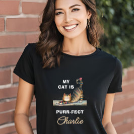 PURR-FECT CAT HEART NAMN T SHIRT