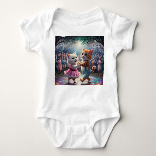 Purr-fect Dance Duo baby trasa T Shirt (Framsida)