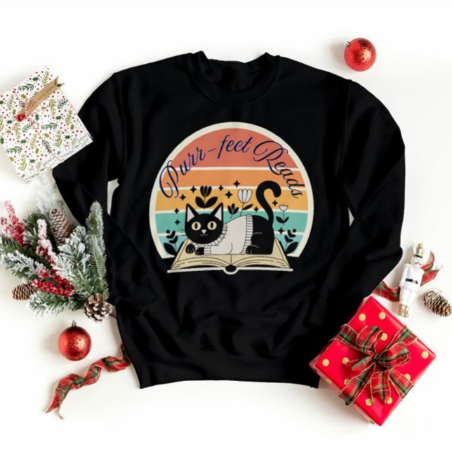 Purr-fect läser lustiga bokfulla katter Mugg T Shirt (Skapare uppladdad)