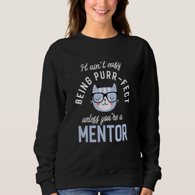 Purr-Fect Mentor Funny Guide Idea Mentors T Shirt (Framsida)